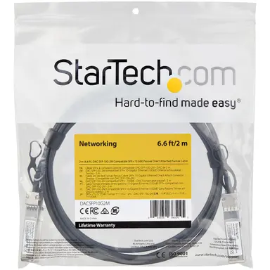 STARTECH.COM 100% Dell Emc DAC-SFP-10G-2M Compatible 2M Direct Attached Cable - 10 Gbps Pass, image 8
