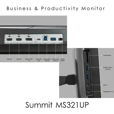 MSI Computer Mon 32IN Ips Panel Space Blk W/ Gld Trim, image 6