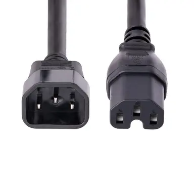 StarTech.com 10 ft (3M) Heavy Duty Extension Cord, C14 to C15 Extension Cord, 15A 125V, 14AWG, image 8