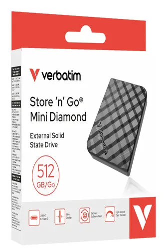 Verbatim Americas Store N Go Mini Diamond USB-C 512GB Black, image 3