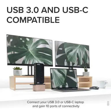 Plugable Technologies Plugable USB 3.0 and USB-C Universal Laptop Docking Station with 2 HDMI Ports FO, image 8