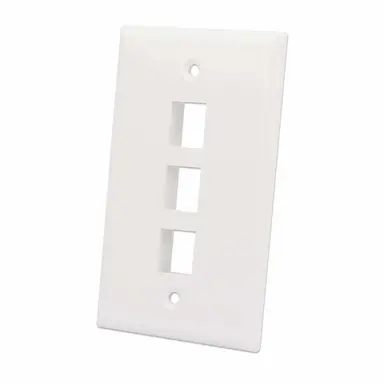 Intellinet 3-Outlet Keystone Wall Plate