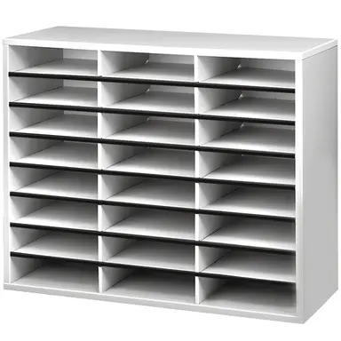 Fellowes Convenient 24-Compartment Sorter Keeps Letter Size Literature, Mail, Forms, or O