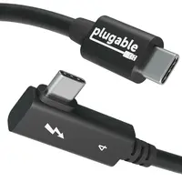 Plugable Technologies Plugable Thunderbolt 4 Cable Right Angle 40GBPS, 240W Epr Charging, 8K, Intel CE, image 3