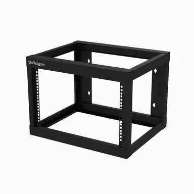 Open Frame 6U Wall Mount Server Rack for Patch Panels Switches Data Equipment