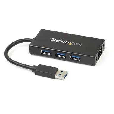 StarTech.com Add 3 External USB 3.0 Ports W/ Uasp and a GB Ethernet Port to Your Laptop Throu