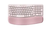 Logitech Wave Keys Wireless Ergonomic Keyboard - Rose - Universal - US, image 3