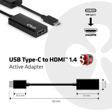 Club 3D B.V Reversible USB 3.1 Type-C Connector, Compliant to HDMI 1.4A, for up to 10.2GB, image 6