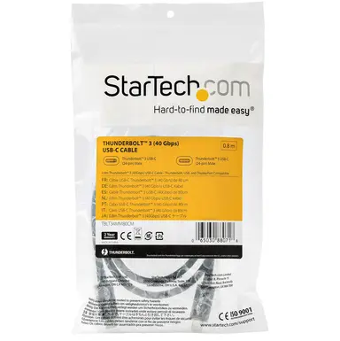 StarTech.com 2.6 ft (80CM) Passive Thunderbolt 3 Cable - Delivers Consistent 40 Gbps Performan, image 8
