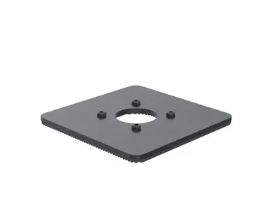 Spacepole 150X150MM Baseplate 5MM Spacepole Color Black