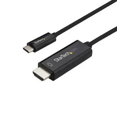 StarTech.com Black 6.6FT/2M USB Type C DP Alt Mode HBR2 to HDMI 2.0 Cable 4K 60HZ/1080P / 7.1