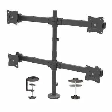 StarTech.com VESA 75X75/100X100MM Heavy Duty Steel Desk Mount Quad Monitor Arm (2X2) Supports