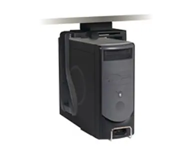 3M Display Materials and Syste Under Desk CPU Holder with Swivel, Black, image 4