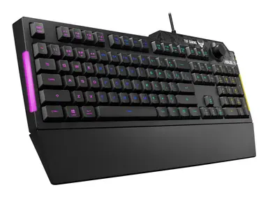 ASUS RA04 Tuf Gaming K1 RGB Keyboard Dedicated Volume Knob Spill Resistance S, image 7