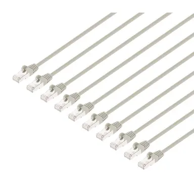 Intellinet CAT8.1 U/FTP Slim Network Patch Cable, 0.5 FT., Gray, 10-Pack, image 6