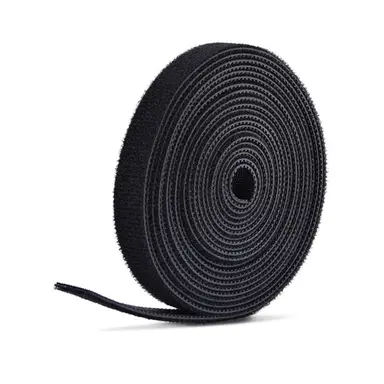 StarTech.com 75 ft (22.8 m) Hook and Loop Roll, 0.5 in Wide, Black, Cut-to-Size Reusable Cable, image 2