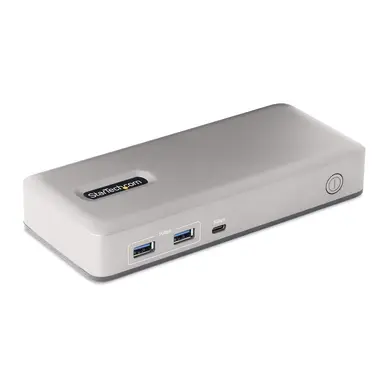 StarTech.com Dual-Monitor USB-C Docking Station, DisplayPort & HDMI or VGA, Multi Monitor Doc