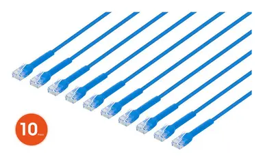 Intellinet Cat6 U/UTP Flexiboot Slim Network Patch Cable, 1 FT., Blue, 10-Pack, image 6