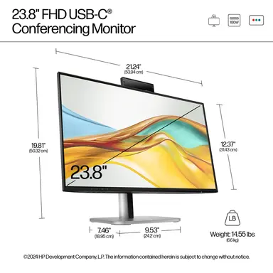 HP Sbuy S5 Pro 524PM 23.8 in FHD USB-C Conferencing Monitor, image 8