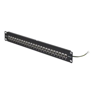 StarTech.com 24-Port 1U Shielded Feed-Through Patch Panel with RJ45 STP Inline Couplers; Rear
