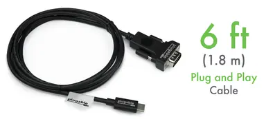 Plugable Technologies Plugable USB C to VGA Cable - Driverless Connect Your USB-C OR Thunderbolt 3 L, image 7