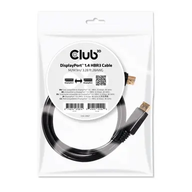Club 3D B.V DisplayPort 1.4 HBR3 Cable Male / Male 1M/3.28FT., image 8