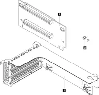 Lenovo ThinkSystem SR550/SR590/SR650 X16/X8 PCIe FH Riser 1 Kit, image 3