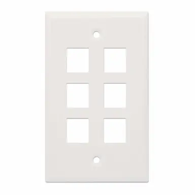 Intellinet 6-Outlet Keystone Wall Plate, image 7