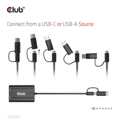 Club 3D B.V USB-C/A to HDMI And VGA Adapter, image 7