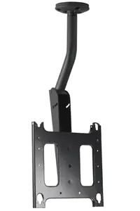 Chief Manufacturing Flat Panel Single Ceiling Mount with Angled Column - Black - 42-71IN Displays
