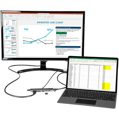 StarTech.com USB-C Multiport Adapter Hub, USB-C to 4K 60HZ HDMI, Gigabit Ethernet and 100W Lapt, image 8