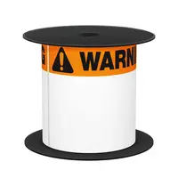 Brother International Corporat 4INX6IN TT ANSI/Osha Warning 1-1/8IN Org Header White Vinyl Label, image 3