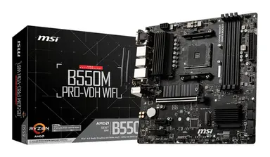 MSI Computer B550M Pro-VDH Wi-Fi, AMD B550, Black/Matt, Matx, AM4, Supports 3RD Gen AMD Ryzen/ 3ND, image 2