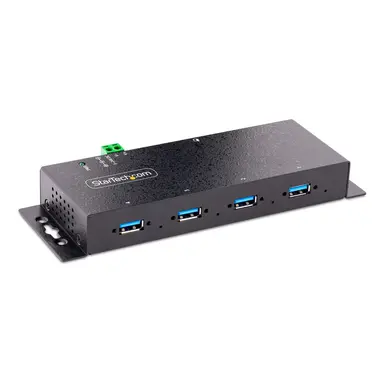 4-PORT Metal USB Hub for Industrial Environment; Driverless; USB 5GBPS - Wall /