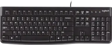 Logitech K120 Corded Keyboard - Black - Bilingual for USA and Canada - US