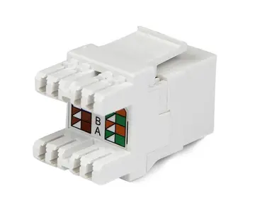 StarTech.com 180 Cat 6 Keystone Jack - RJ45 Ethernet Cat6 Wall Jack White - 110 Type - C6KEY1, image 6