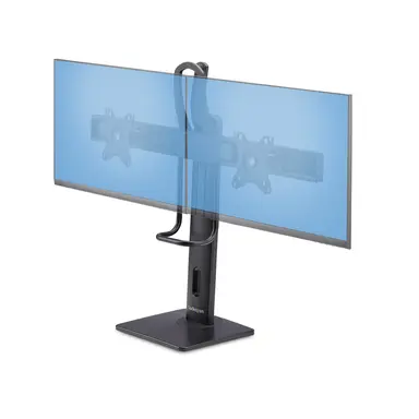 StarTech.com Crossbar Dual Monitor Desk Stand for Double 27 in Screens, VESA Mount 75X75/10