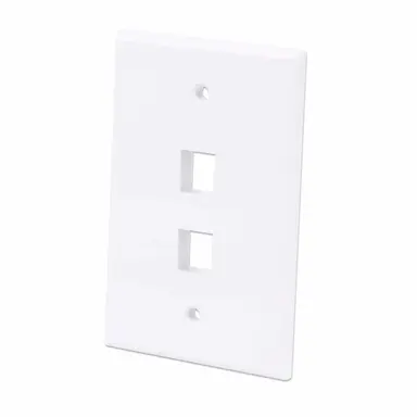 Intellinet 2-Outlet Oversized Keystone Wall Plate