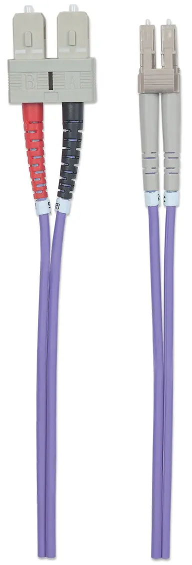 Intellinet 3M 10 ft LC/SC Multi Mode Fiber Cable, image 8