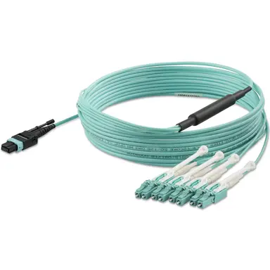 STARTECH.COM 5M (16.4FT) MTP(F)/PC to 4X LC/PC Duplex Breakout OM3 Multimode Fiber Optic Cabl, image 8