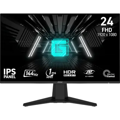 MSI Computer G242L E14 Flat Gaming Monitor - Metallic Black 24IN Ips 1920X1080 Fhd Freesync H