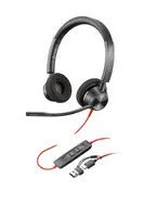 HP Poly Blackwire 3320 Microsoft Teams Certified Headset +USB-C/A Adapter TAA US, image 3