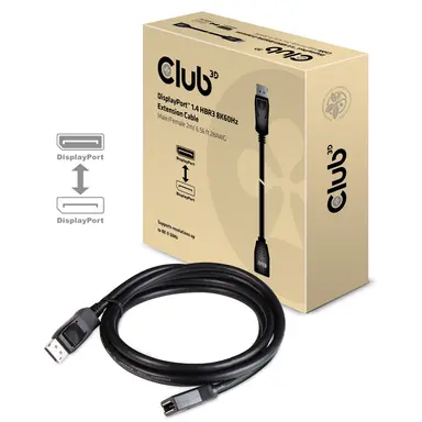 Club 3D B.V DisplayPort 1.4 HBR3 Cable 2M M-F, image 6