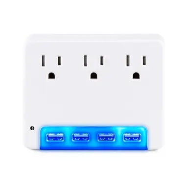 Cyberpower Systems (USA) 4 USB 3.4A Ports Night Light 1-YEAR Warranty