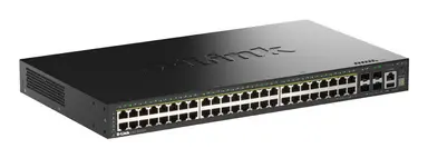 D-Link Systems 52 Port Gigabit Lite Layer 3 Stackable Smart Managed POE Switch
