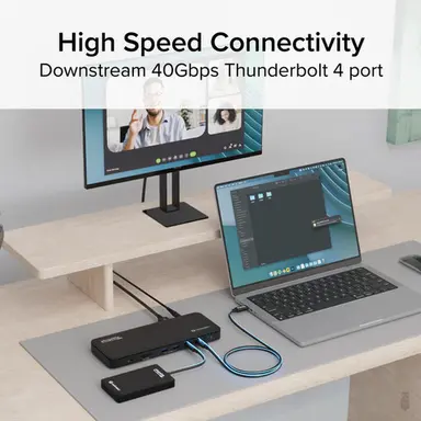 Plugable Technologies Plugable Thunderbolt 4 Dock 100W Charging, Laptop Docking Station Dual Monitor, image 5