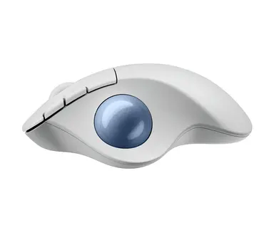 Logitech Ergo M575S Wireless Trackball - OFFWHITE+BLUE Ball, image 6