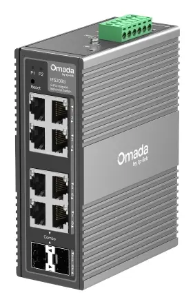 Omada Networks BY TP Link Omada 8-PORT Gigabit Industrial Easy Managed Switch PORT: 6 Gigabit RJ45 Ports