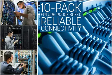 Intellinet CAT8.1 U/FTP Slim Network Patch Cable, 1.5 FT., Blue, 10-Pack, image 8