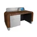 Middle Atlantic Pre-Configured L7 Series Lectern IN Montana Walnut with Silver Accents, image 4